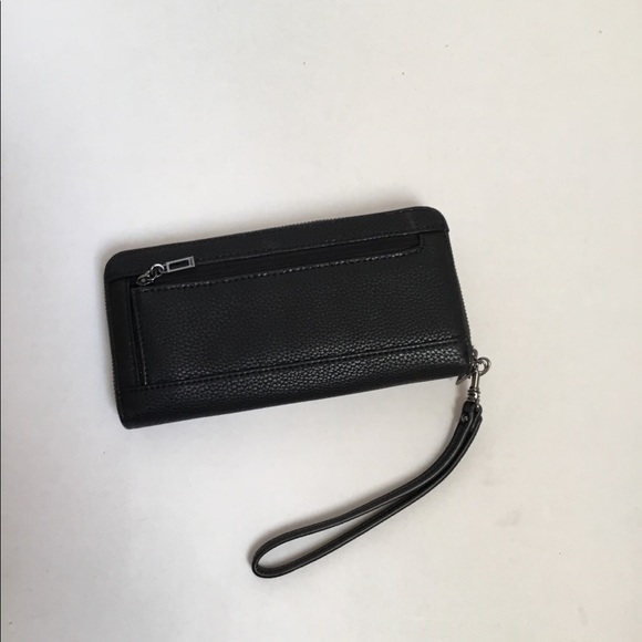 Guess black studded leather wristlet wallet - Picture 2 of 3